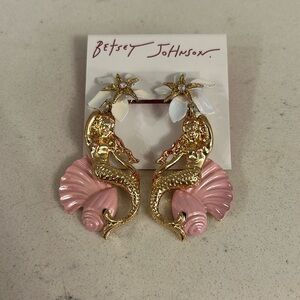 Betsey Johnson MERMAID drop earrings!! Retired design.